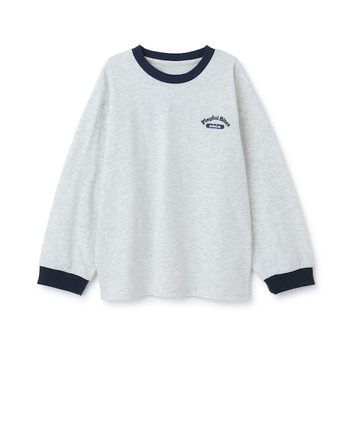 バックイラスト長袖Tシャツ