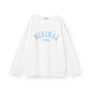 【綿100%】ハート＆フラワー長袖Tシャツ