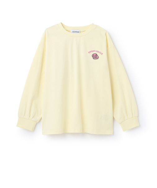 【綿100%】【防汚】ドーナツフォトプリント長袖Tシャツ