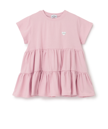 【綿100%】半袖ティアードチュニック