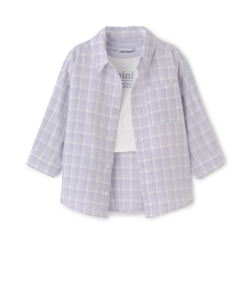 【インナーセット】長袖チェックシャツ