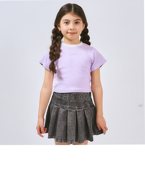 【サラサラプラス】【吸水速乾】テレコ半袖ちびT