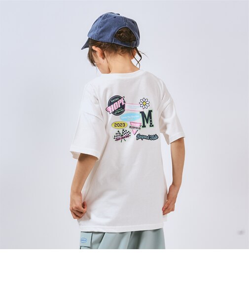 バックワッペンルーズ半袖Tシャツ