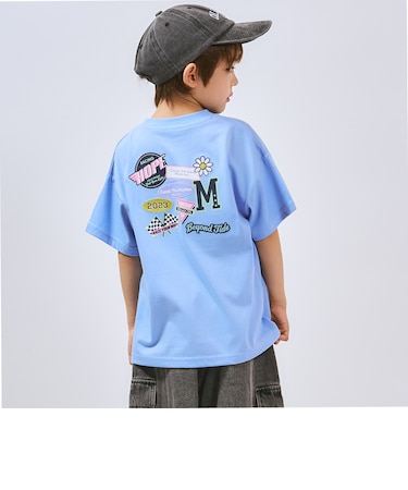 バックワッペンルーズ半袖Tシャツ