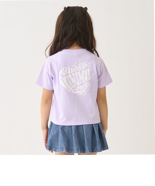 【プチプラ】【綿100%】バックハート・ドーナツプリント半袖Tシャツ