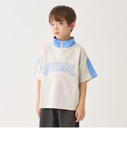 ハーフジップルーズ半袖Tシャツ