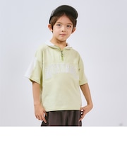 ハーフジップルーズ半袖Tシャツ