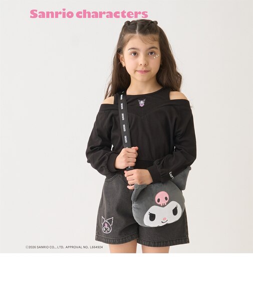 【サンリオキャラクターズ/100】肩アキ長袖Tシャツ