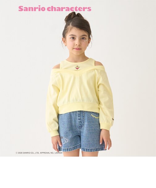 【サンリオキャラクターズ/100】肩アキ長袖Tシャツ
