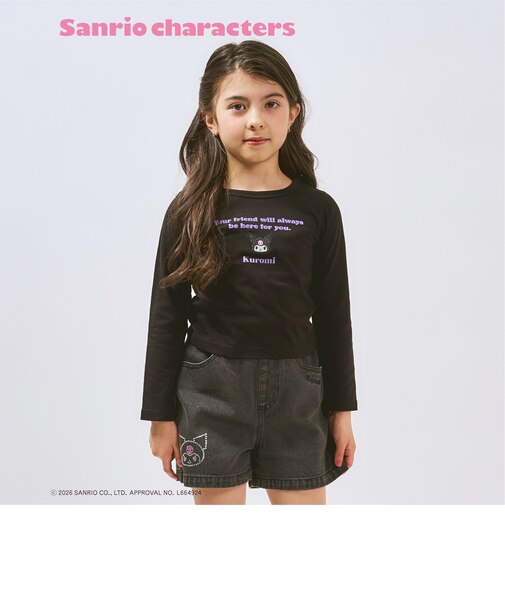 【サンリオキャラクターズ/C100】リンガー長袖Tシャツ