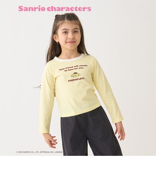 【サンリオキャラクターズ/C100】リンガー長袖Tシャツ