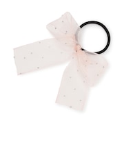 ラインストーンリボンヘアゴム