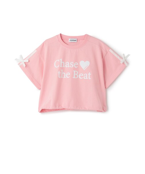 【接触冷感】袖リボン半袖Tシャツ