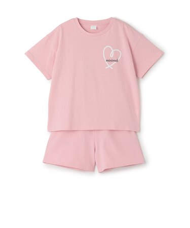 【綿100】スプレーバックプリント半袖Tシャツセットアップ