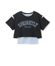 【インナーつき】肩あきクロップド半袖Tシャツ
