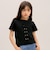 【吸水速乾】【サラサラプラス】テレコレースアップ半袖Tシャツ