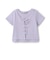 【吸水速乾】【サラサラプラス】テレコレースアップ半袖Tシャツ