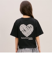 【綿100%】バックハートTシャツ