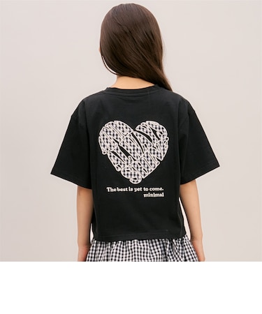 【綿100%】バックハートTシャツ