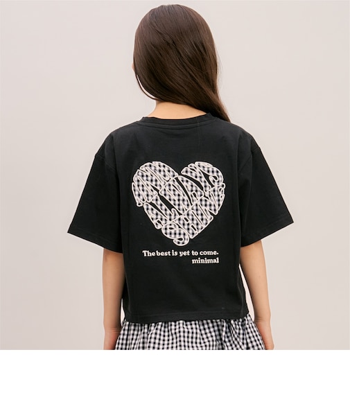 【綿100%】バックハートTシャツ