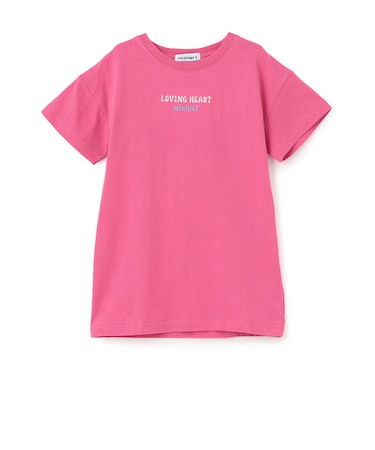 【綿100%】【プチプラ】バックハート半袖Tシャツワンピース