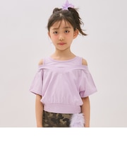 肩あきレイヤード半袖Tシャツ