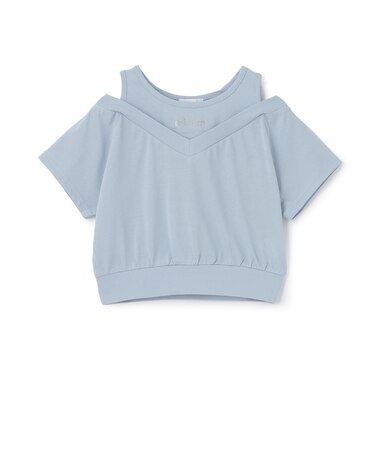 肩あきレイヤード半袖Tシャツ