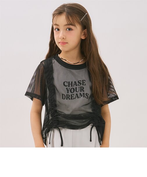 【インナーつき】メッシュドロスト半袖Tシャツ