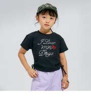 ラインストーンロゴドロスト半袖Tシャツ