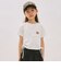 ラインストーンロゴドロスト半袖Tシャツ