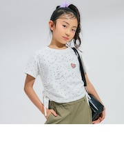 ラインストーンロゴドロスト半袖Tシャツ