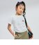 ラインストーンロゴドロスト半袖Tシャツ