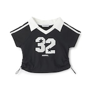 ナンバー衿つき半袖Tシャツ