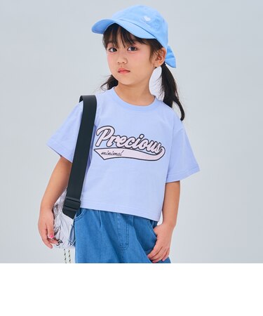 【綿100%】ロゴアソートクロップド半袖Tシャツ