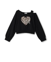 【防汚加工】ワンショルグラフィック長袖Tシャツ