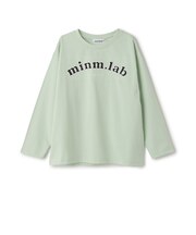 【防汚加工】アップリケグラフィック長袖Tシャツ