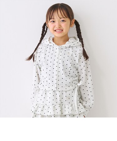 ドロストドットジップパーカー