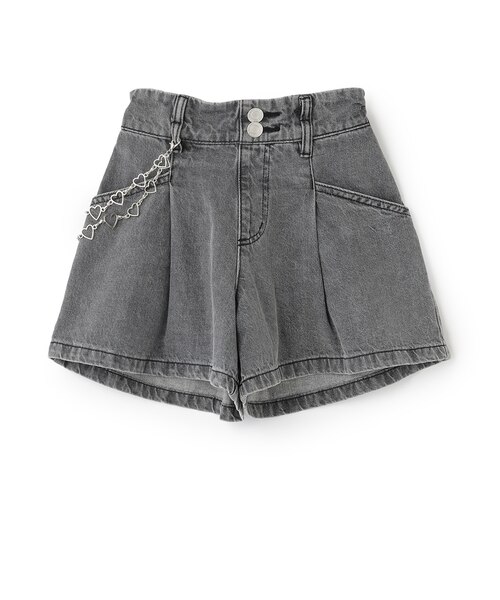 チェーンベルト付き】デニムショートパンツ｜ミニマルの通販｜&mall