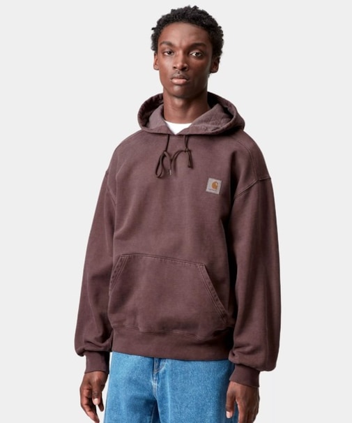 Carhartt WIP/I029523 HOODED VISTASWEATSHIRT  長袖 無地 裏起毛 プルオーバー ヘビーウェイト パーカー カーハートダブリューアイピー メンズ ムラサキスポーツ