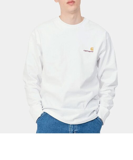CARHARTT WIP(カーハートダブリューアイピー)長袖Tシャツ/AMERICAN SCRIPT T-SHIRT(アメリカンスクリプTシャツ)/I029955/ユニセックス/メンズ/レディース/ムラサキスポーツ