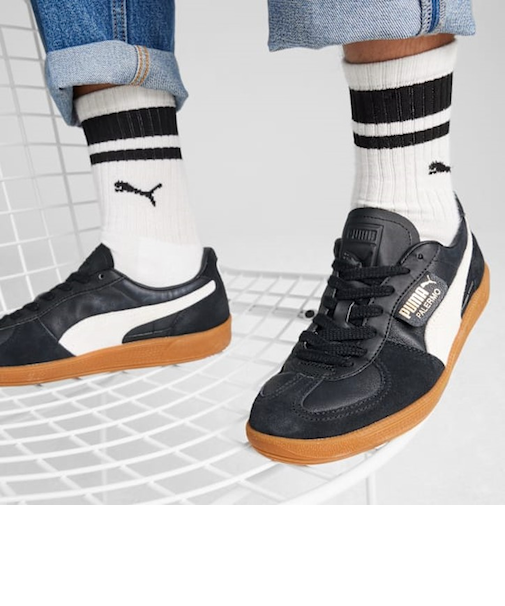 PUMA/PALERMO 396464 パレルモ レザー テラススタイル サッカー プーマ ユニセックス メンズ レディース  シューズ スニーカー ムラサキスポーツ