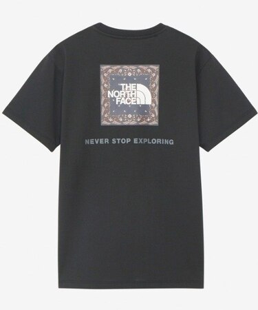 THE NORTH FACE/NTW32446 BANDANA SQUARE LOGO ショートスリーブバンダナスクエアロゴティー 半袖Tシャツ 静電ケア バンダナ柄 ザ・ノースフェイス レディース ムラサキスポーツ【正規代理店】