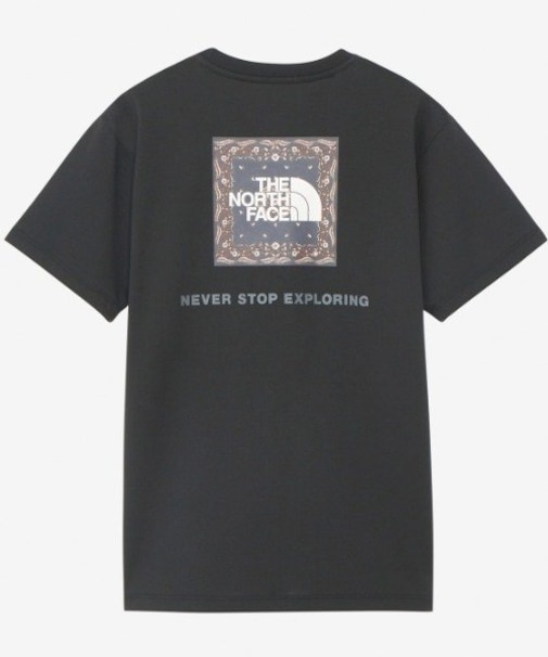 THE NORTH FACE/NTW32446 BANDANA SQUARE LOGO ショートスリーブバンダナスクエアロゴティー 半袖Tシャツ 静電ケア バンダナ柄 ザ・ノースフェイス レディース ムラサキスポーツ【正規代理店】
