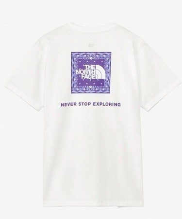 THE NORTH FACE/NTW32446 BANDANA SQUARE LOGO ショートスリーブバンダナスクエアロゴティー 半袖Tシャツ 静電ケア バンダナ柄  ザ・ノースフェイス レディース ムラサキスポーツ【正規代理店】