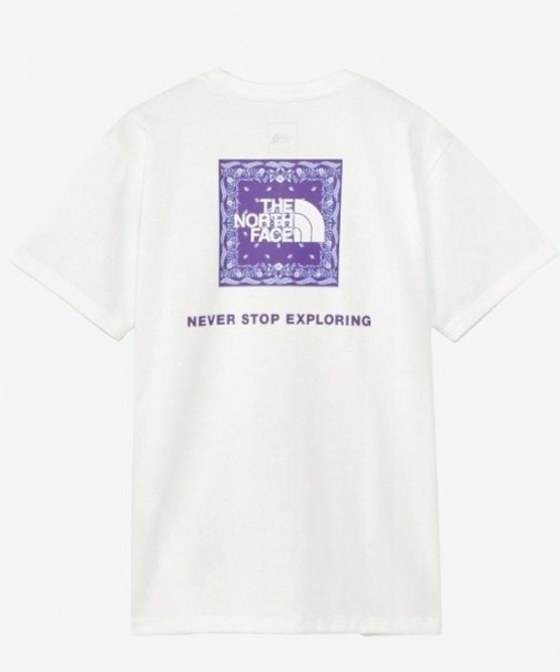 THE NORTH FACE/NTW32446 BANDANA SQUARE LOGO ショートスリーブバンダナスクエアロゴティー 半袖Tシャツ 静電ケア バンダナ柄  ザ・ノースフェイス レディース ムラサキスポーツ【正規代理店】