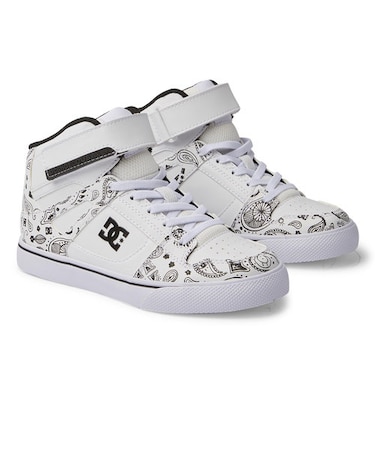 DC(ディーシー)/キッズ/ジュニア/シューズ/スニーカー/ハイカット/KS PURE HIGH-TOP SE EV SN(ピュア ハイトップ)/DK241006/ダンス/スケートボード/スケーター/ムラサキスポーツ