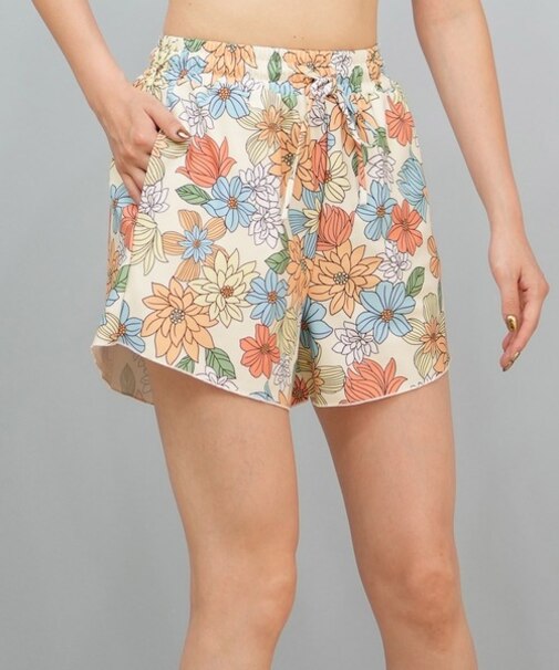 OP(オーピー)水着 水陸両用 花柄ショートパンツ トランクス 524414/レディース ムラサキスポーツ