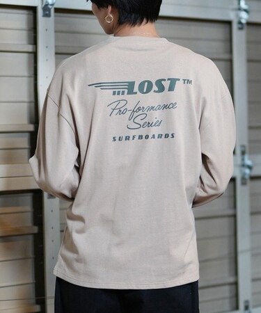 【ムラサキスポーツ限定】Lost(ロスト)ロンT 長袖Tシャツ コットン バックプリント オーバーサイズ L24F2202/メンズ ムラサキスポーツ