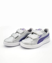 PUMA/キッズ ベビー 17.0～21.0cm  キラキラ スマッシュ 3.0 グリッツグラム V PS 394686 子供 靴 シューズ スニーカー プーマ ムラサキスポーツ