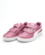 PUMA/キッズ ベビー 17.0~21.0cm キラキラ スマッシュ 3.0 グリッツグラム V PS 394686 子供 靴 シューズ スニーカー プーマ ムラサキスポーツ